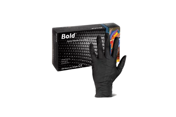 BLACK NITRILE GLOVES